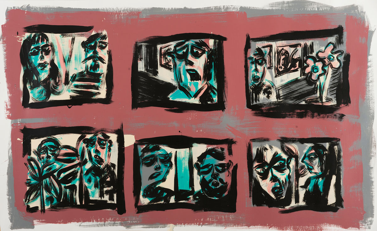 Russ-Pope,-Complex,-2015,-acrylic-on-paper,-137×213-cm