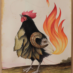 El Gato Chimney, Gallonero, 2014, Watercolors On Cotton Paper, 50x71 Cm