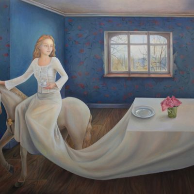 Ilaria Del Monte, La delizia del letargo, 2014, olio su tela, 150x120 cm