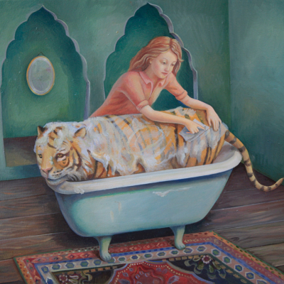 Ilaria Del Monte, Il bagno orientale, 2014, olio su tela, 35x30 cm