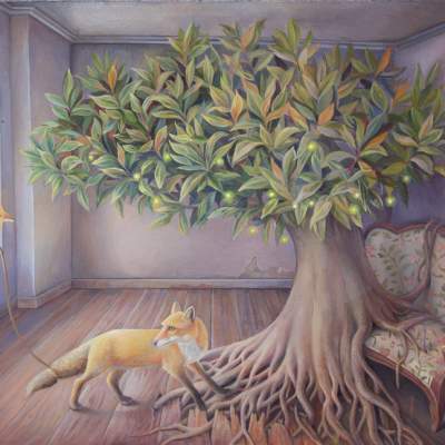 Ilaria Del Monte, Si sposano le volpi, 2014, olio su tela, 40x50 cm