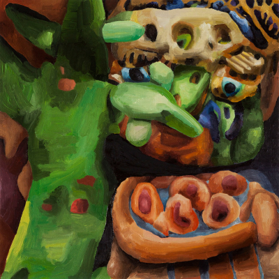 Marta Sesana, Il pozzo, 2013, oil on linen, 30x30 cm