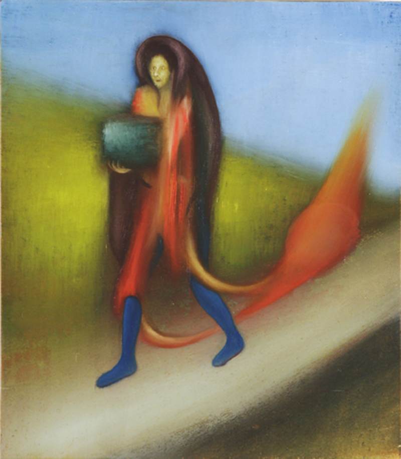 Giuliano Guatta, Tutto in un angolo, 2007, oil on board, 40x30 cm