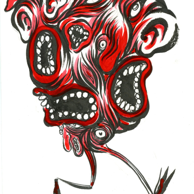 Hurricane, #13, 2013, mixed media on paper, 15x21 cm