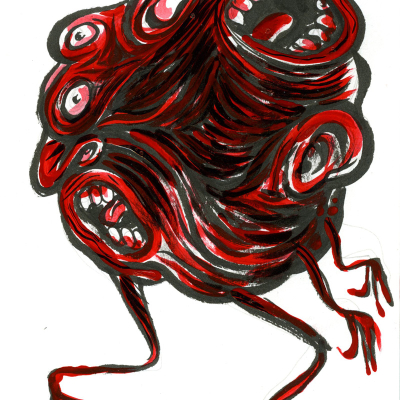 Hurricane, #36, 2013, mixed media on paper, 15x21 cm