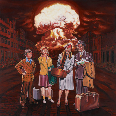 Stefano Zattera, Mushroom Travel, 2011, Oil On Canvas, 100x100 Cm