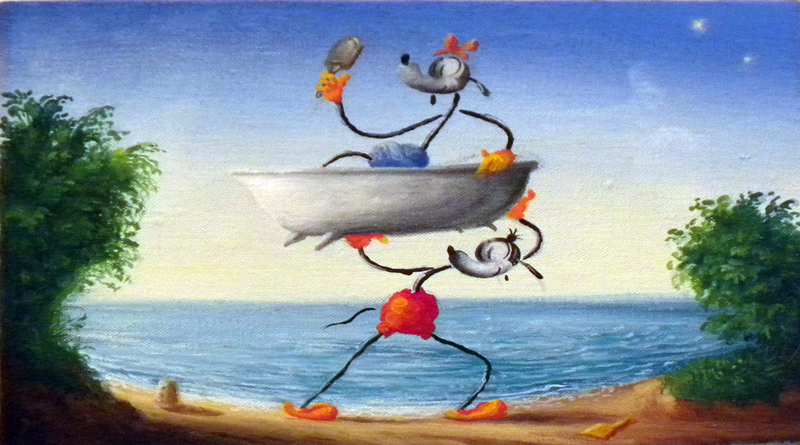 Olinsky, Trionfo D’Europa, Opera Giovanile, Oil On Canvas, 20×30 Cm