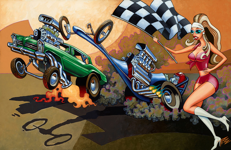 The Pizz, Famoso Raceway, 2014, Acrylic On Canvas, 56x86 Cm