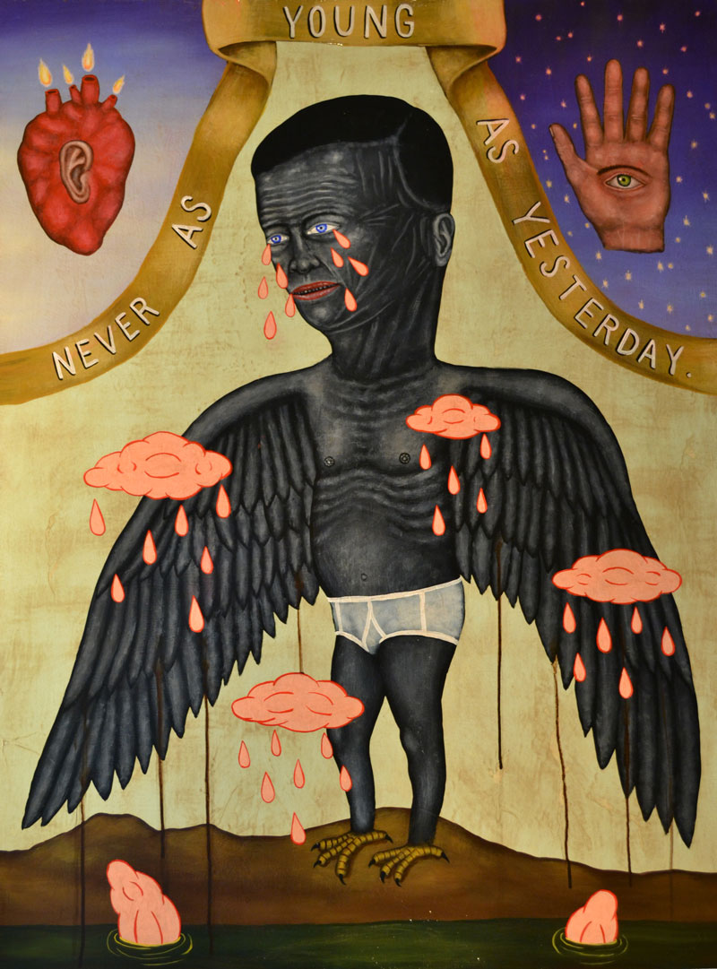 Fred Stonehouse, Never as Young, 2014, acrylic on wood, 122x91 cm