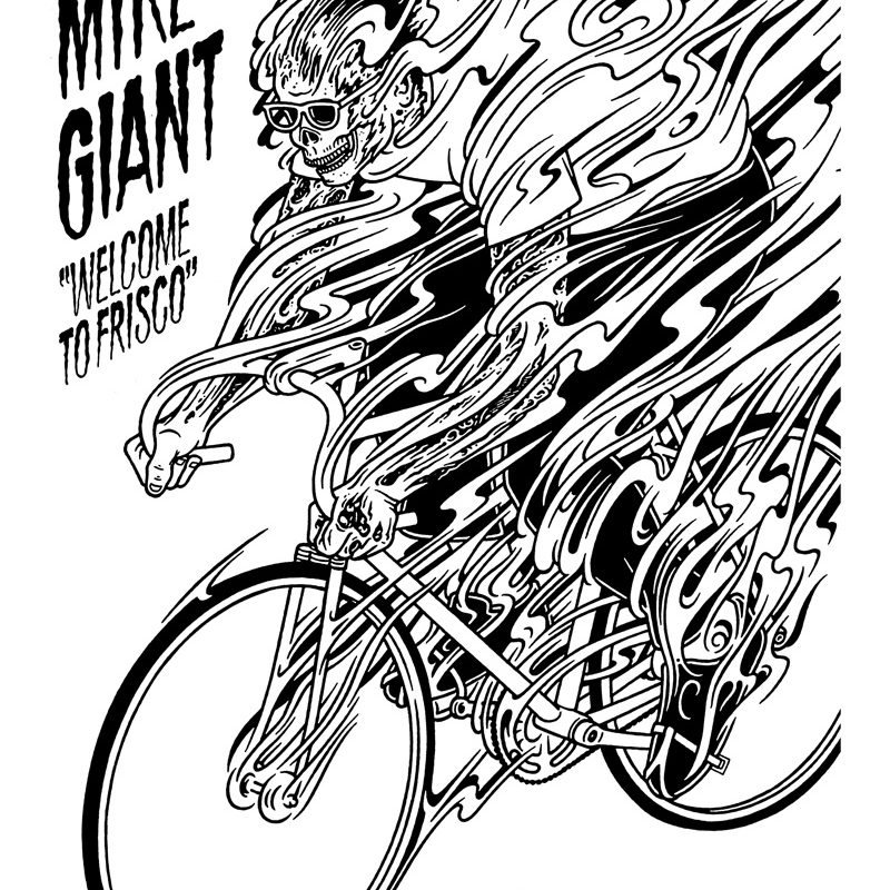 Mike Giant, Welcome To Frisco, 2010, Ink On Paper, 61×46 Cm