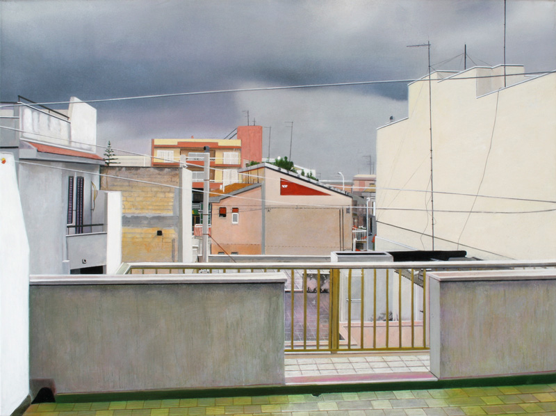 F. Lauretta, Geometrile, 2003, oil on canvas, cm 70x93