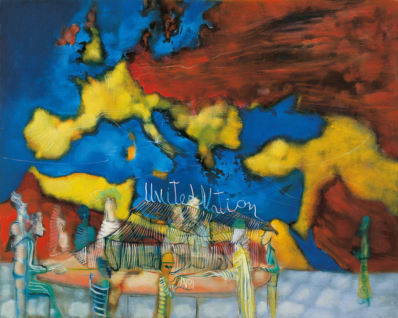 Marco Cingolani, Real Estate (circus), 2007, oil on canvas, 80x100 cm