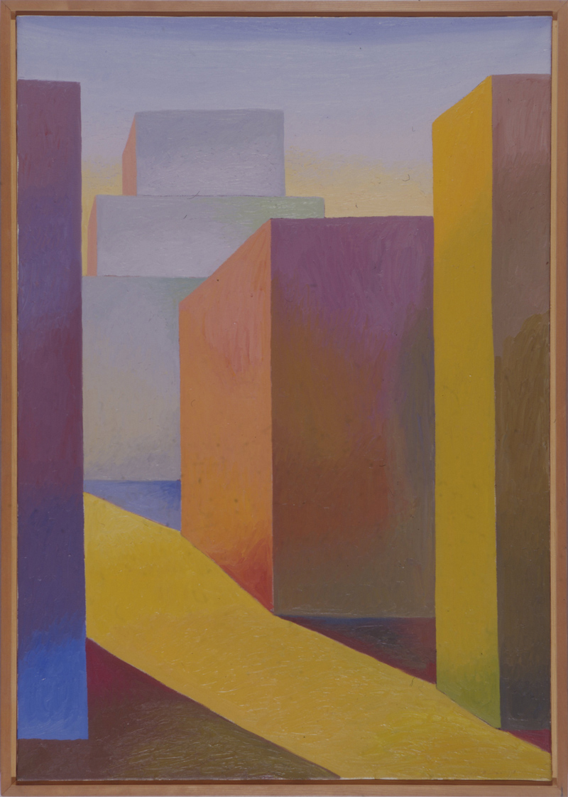 Salvo, Paesaggio Geometrico, 1982, olio su tela, 100×70 cm024