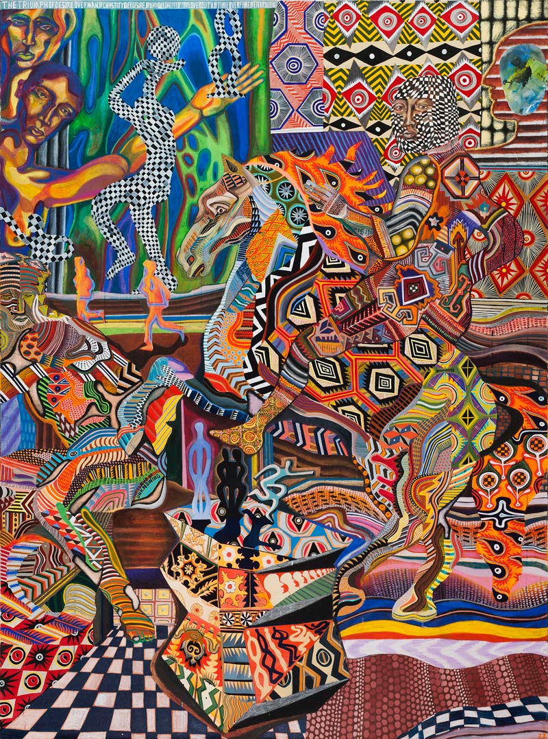 Zio Ziegler, I Trionfi, 2015, mixed media on canvas, 244x183 cm