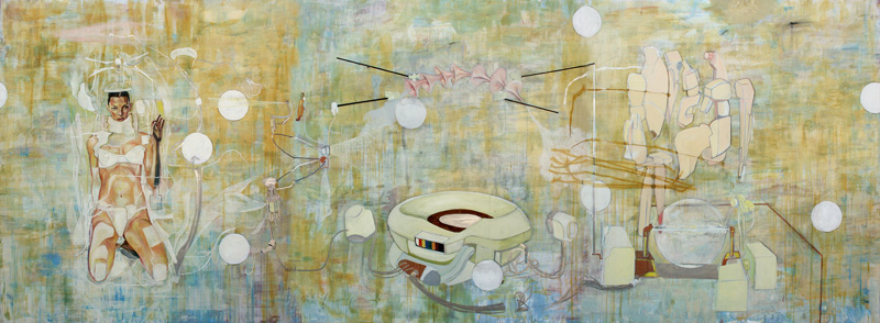 Dormice, The Large Glass, 2002, Mixed Media On Canvas, 540x200 Cm