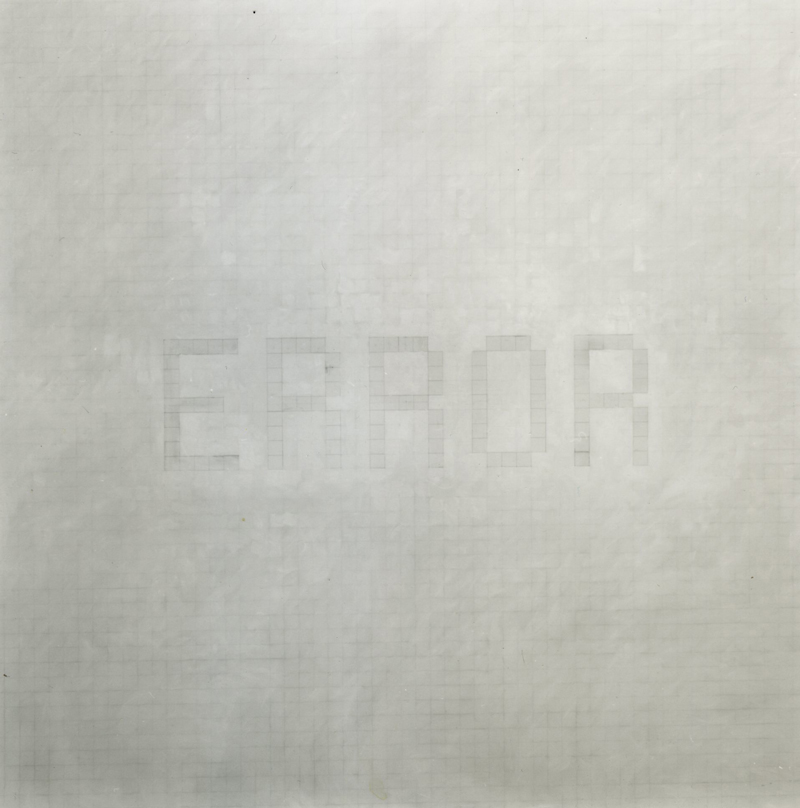 Luca Pancrazzi, Error, 2000, Grafite On Paper Mounted On Canvas, 200x200 Cm