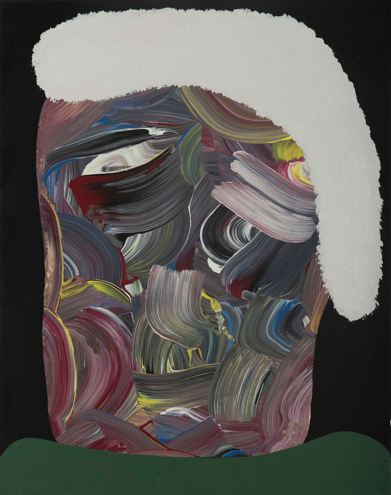 Josh Jefferson, For frank, 2016, mixed media on canvas, 35x28 cm