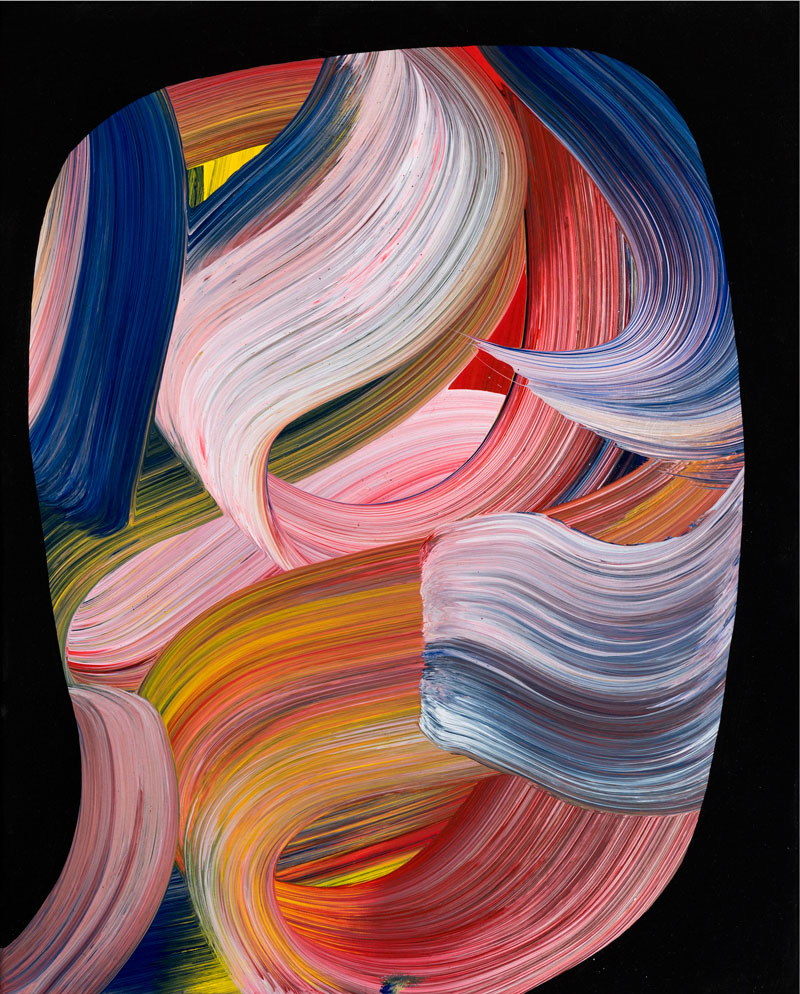 Josh Jefferson, Head of Milton Hogoboom, 2016, mixed media on canvas, 51x41 cm