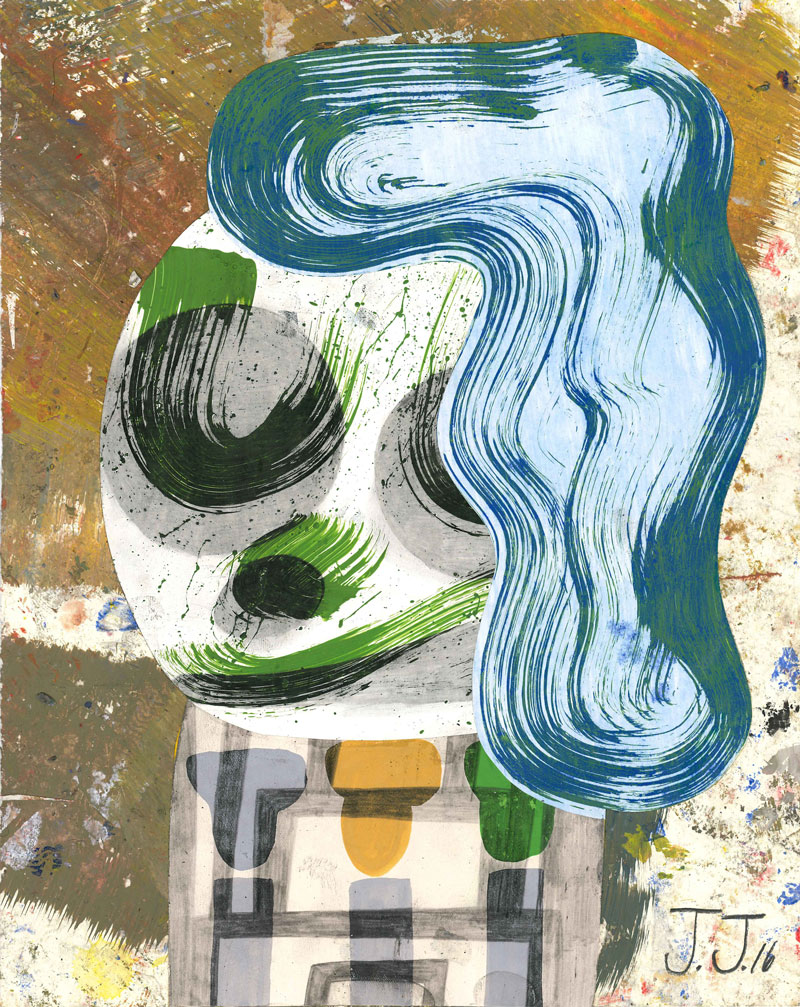 Josh Jefferson, Lisa, 2016, collage on paper, 30,5x23 cm