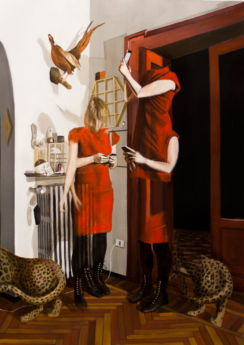 Dario Maglionico, Reificazione #28, oil on canvas, 70×50 cm, 2017