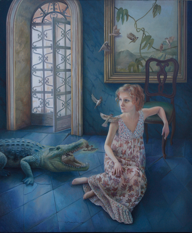 Ilaria Del Monte, I pensieri sovrani, 2016, oil on canvas,, 60×50 cm