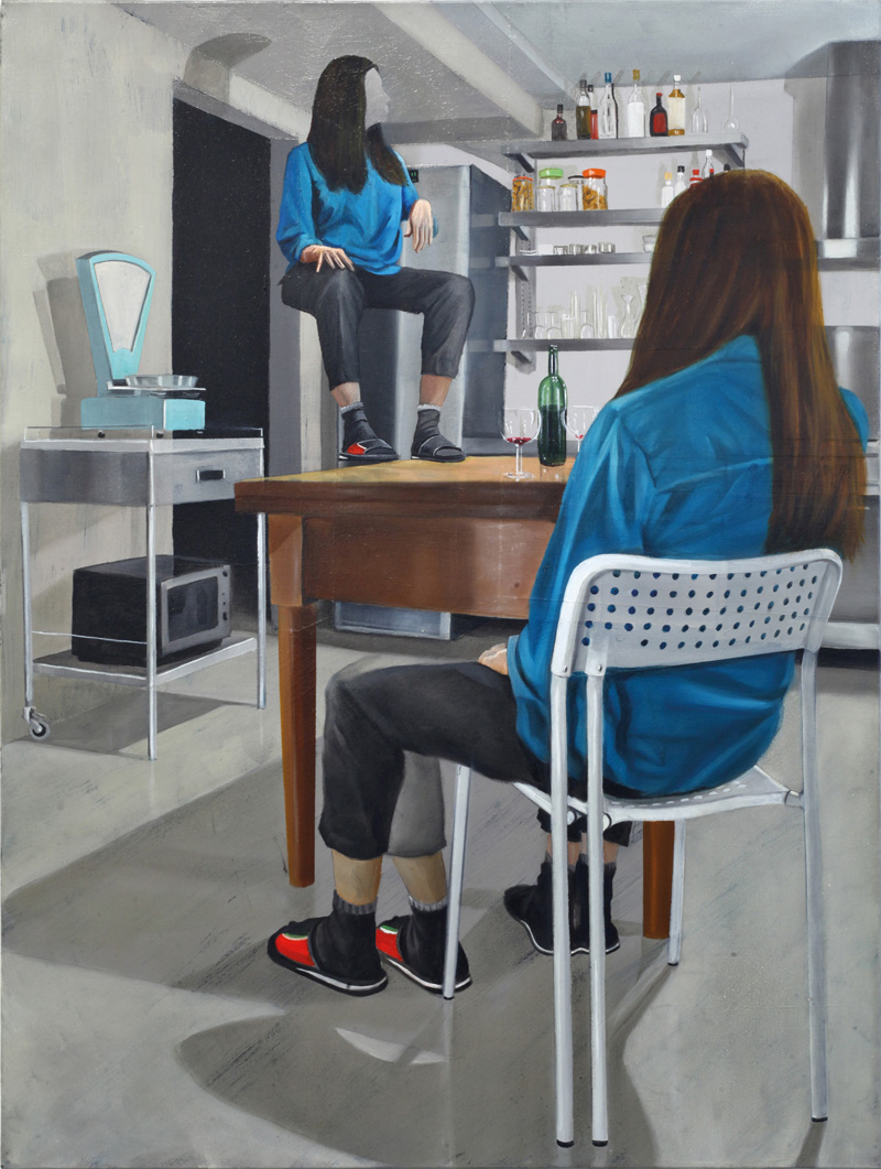 Dario Maglionico, Reificazione #41, 2017, oil on canvas, 60×45 cm