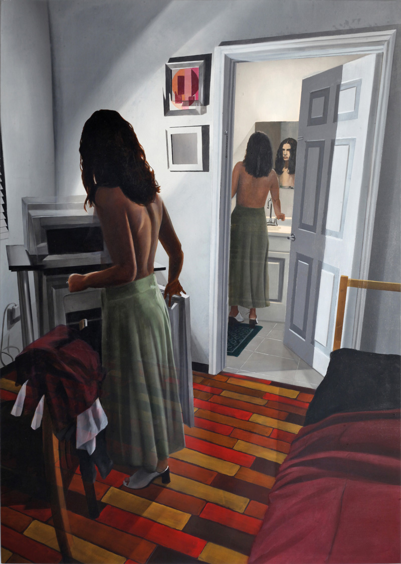 Dario Maglionico, Reificazione #46, 2018, oil on canvas, 120×85 cm
