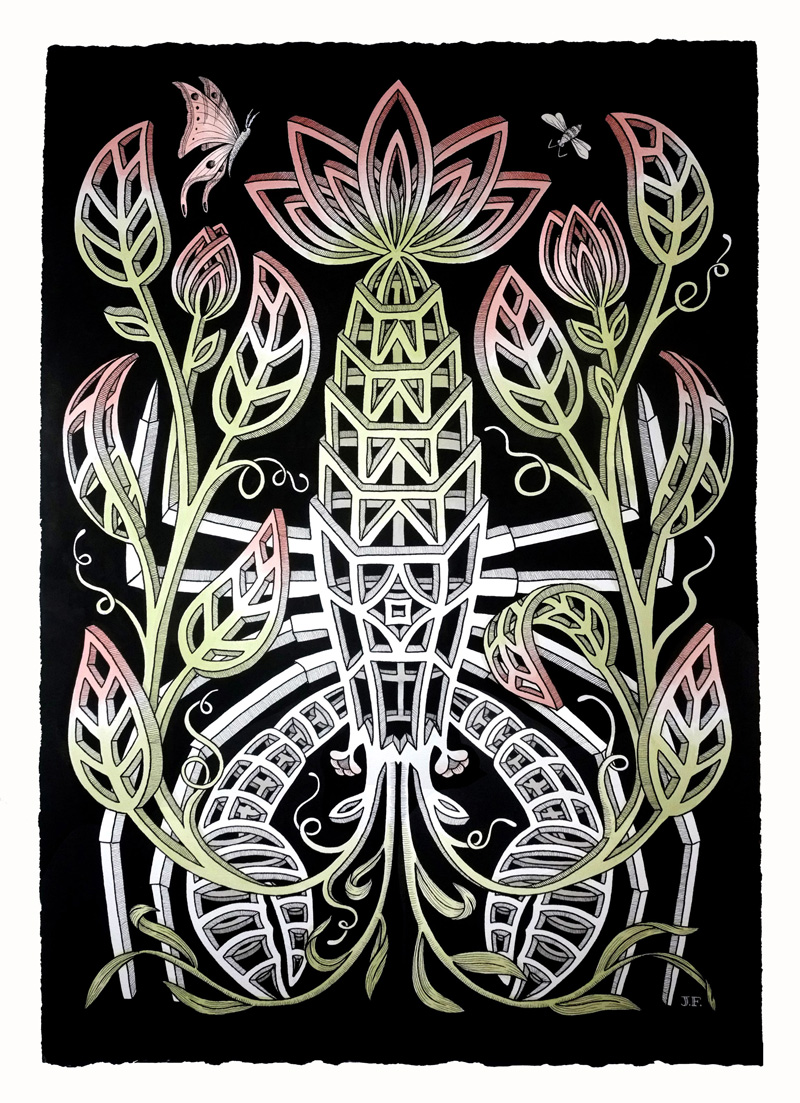 Jayde-Fish,–The-Hoyapod,-2018,-ink-on-paper,-104×75-cm