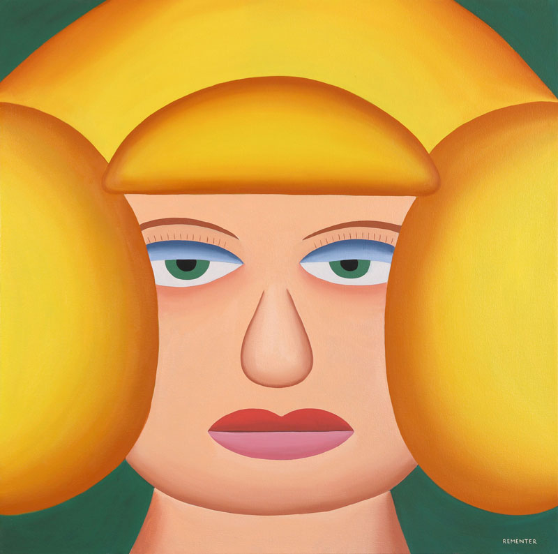 Andy Rementer, Venere, 2019, oil on canvas, 76×76 cm