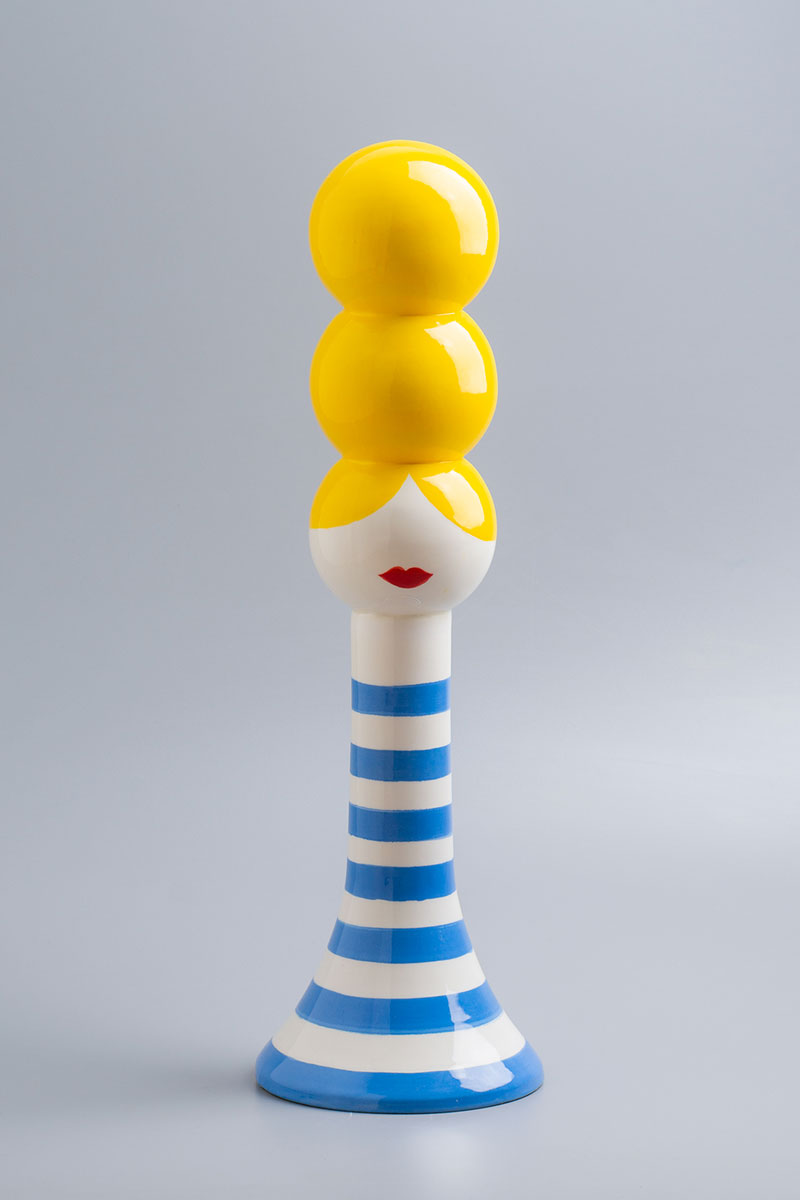 Olimpia Zagnoli, Silvietta, 2019, handmade ceramic, limited edition of 5,  48,5x15x15 cm
