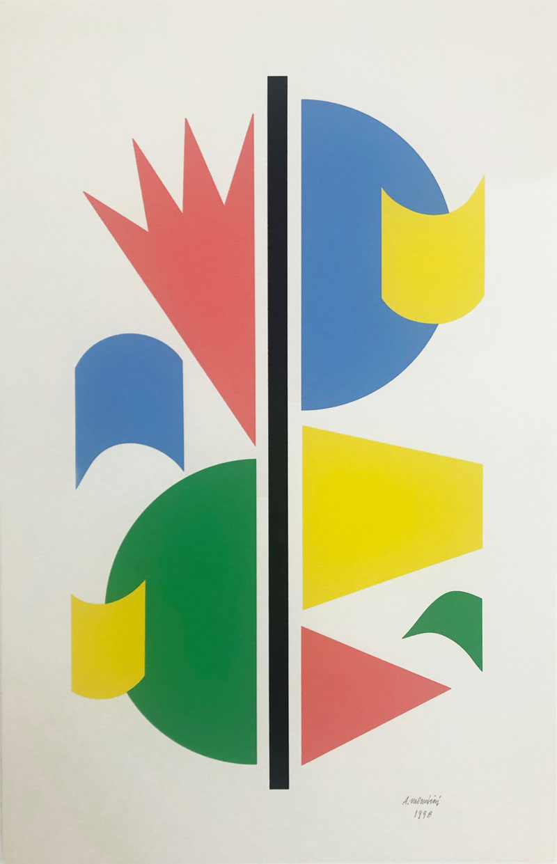 Alessandro Mendini, Oriented, 1999, serigrafia su carta, 69×45 cm