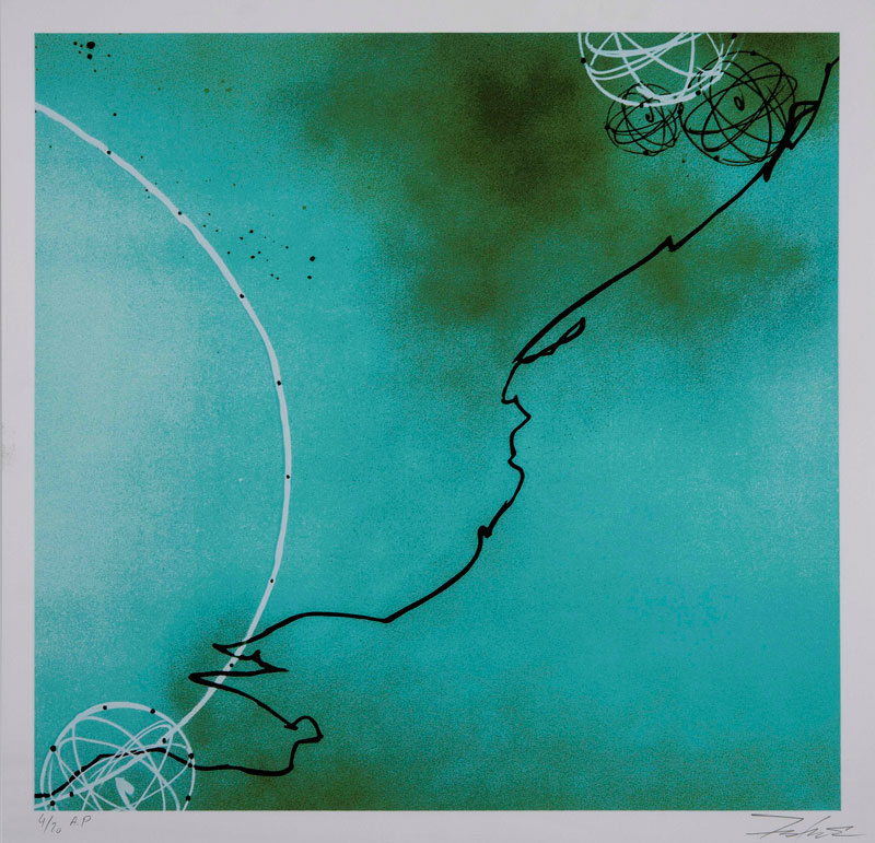Futura, Earth, 2019, silkscreen print, limited edition of 100, signed and numbered, 50 x 50 cm