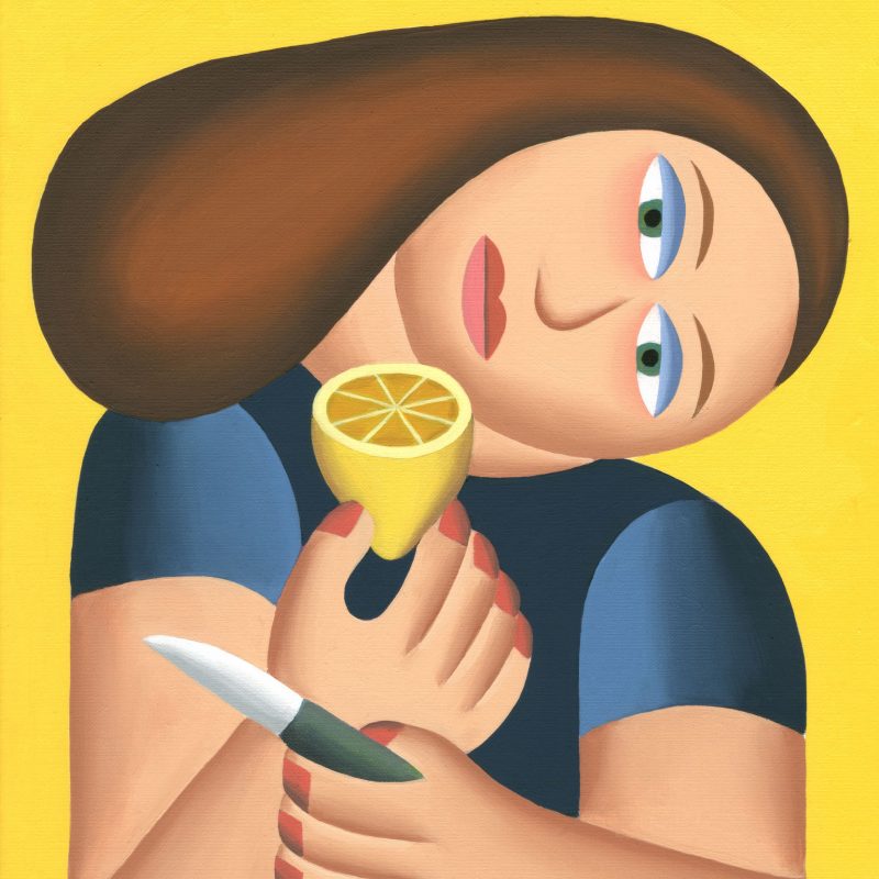 Andy Rementer, Limonata, 2019, Oil On Linen, 30,5×40,5 Cm