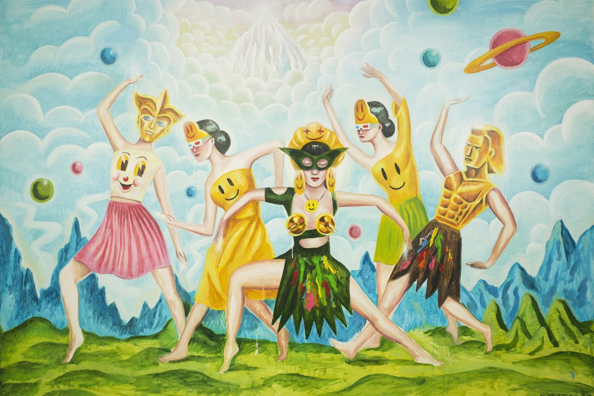 Sergio Mora, Supersonic Cosmic Dancers, 2020, Oil On Canvas, 150×200 Cm