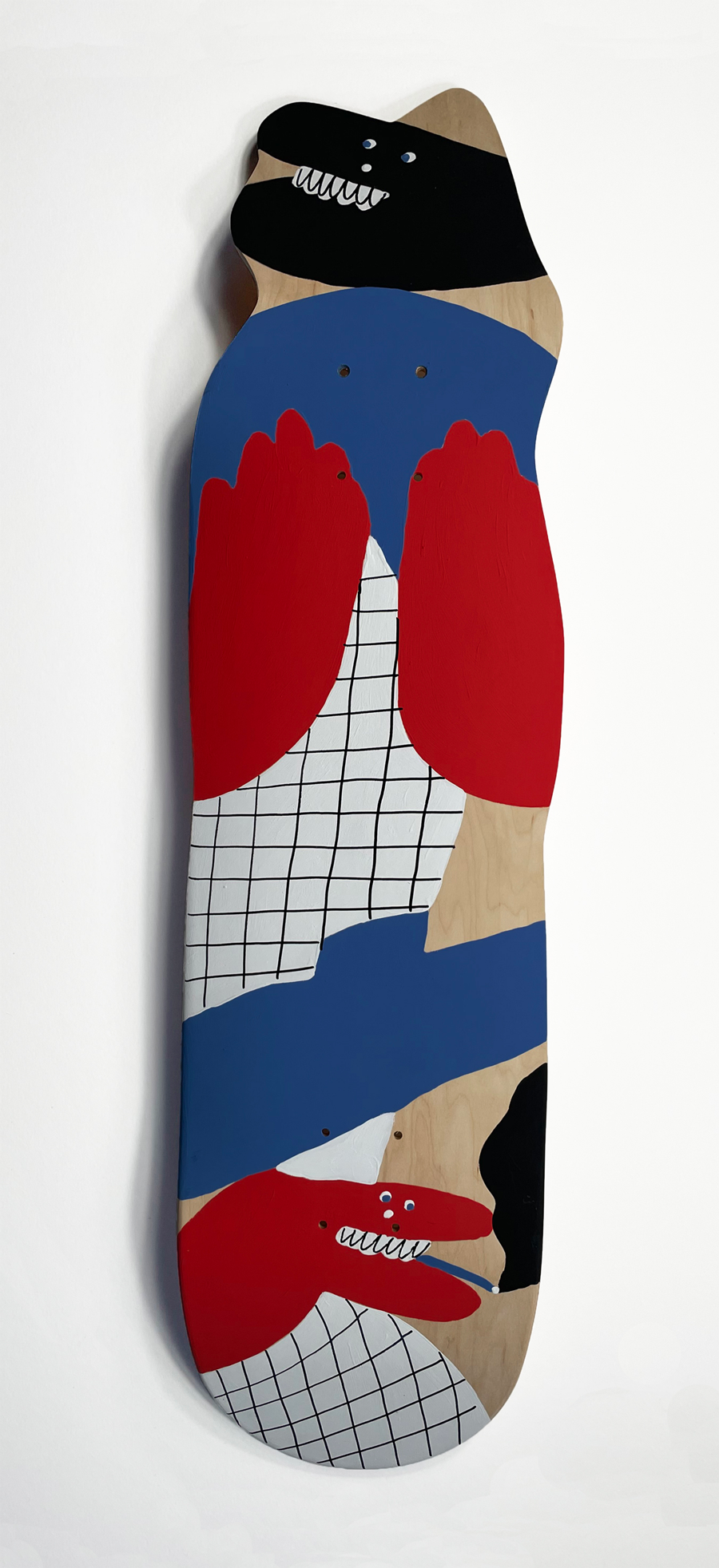 Lucas-Beaufort,-Barabarus,-12-of-21,-acrylic-on-skateboard,-80x22x1-cm