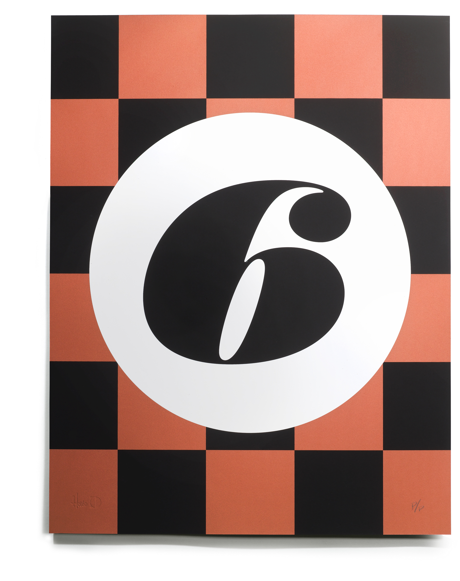 Andy Cruz of House Industries, Six Checker, 2022, limited edition serigraph, 64×50,8 cm