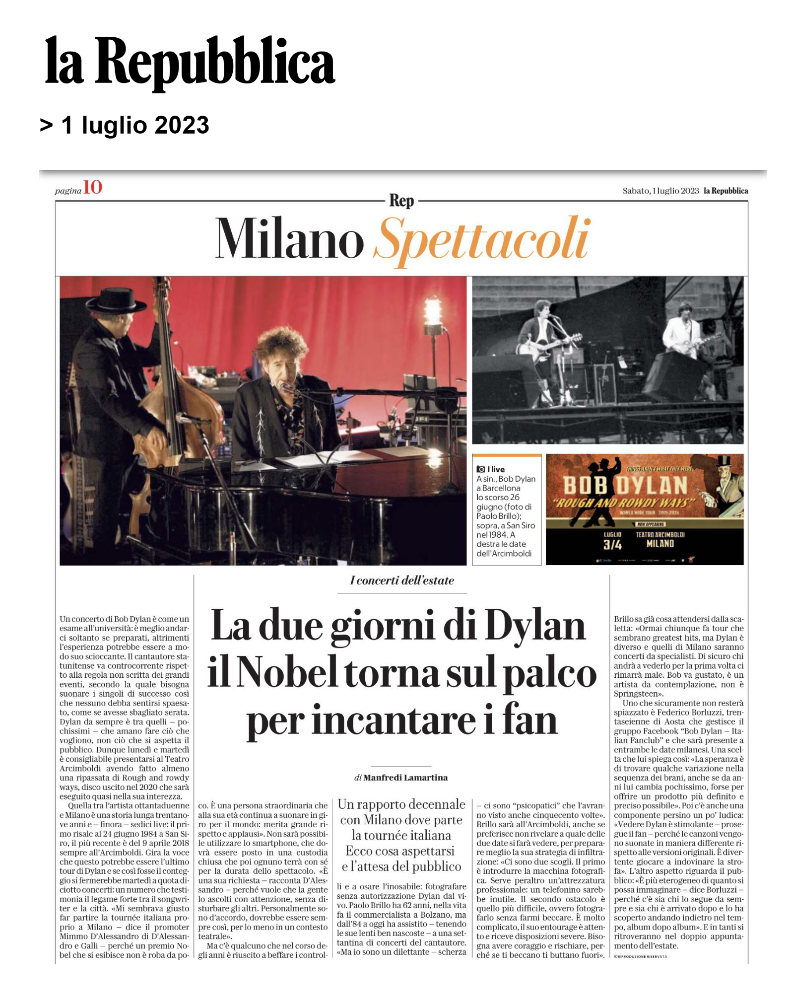 La Repubblica 1 7 2023