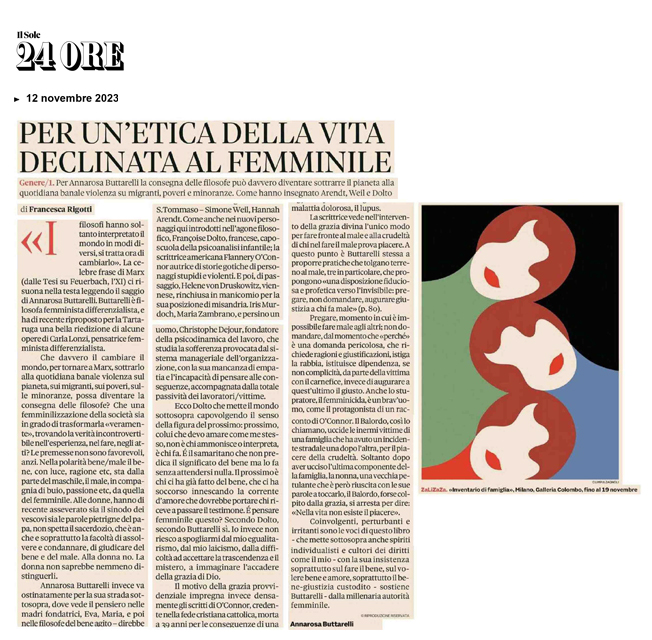 ZaLiZaZa Il Sole 24 Ore, 21.11.2023