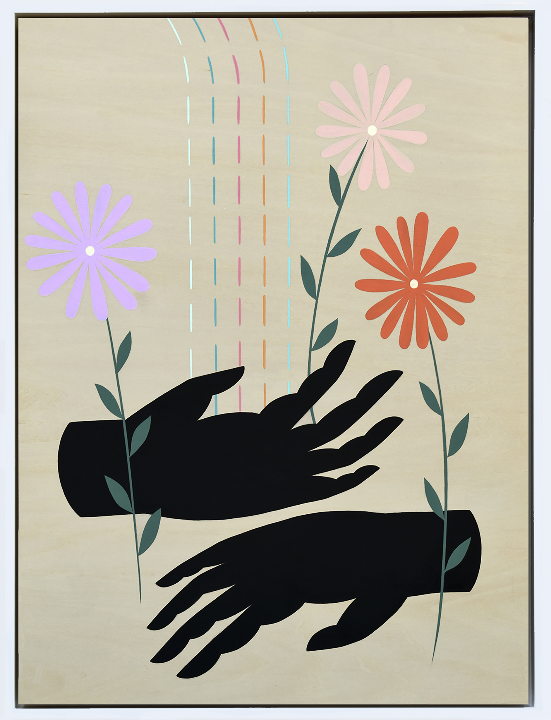 Adrian landon Brooks, Hell sits on grass, acrylic on panel, 53×43 cm