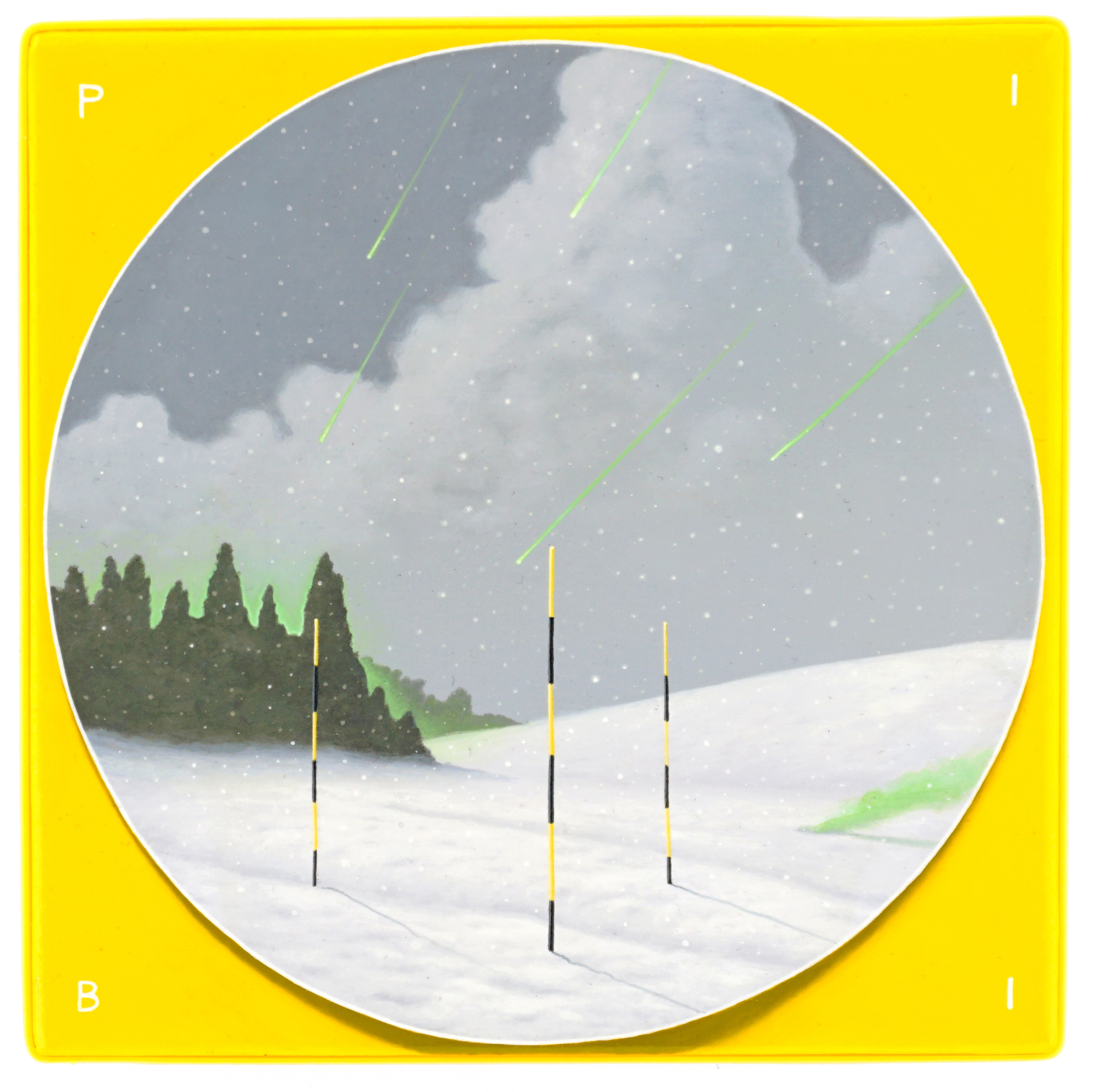 Paolo Pibi, Threshold, 2025, acrilico su tela, 20x20 cm